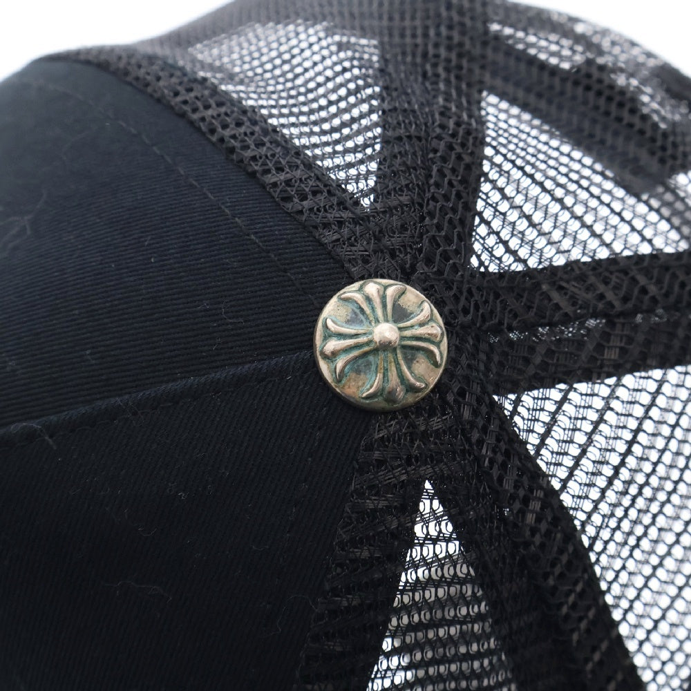 CHROME HEARTS(クロムハーツ) TRUCKER CAP トラッカーキャップ セメタリークロス刺繍クロスボール付メッシュキャップ 帽子 ブラック/シルバー