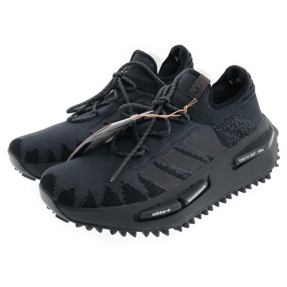 adidas(アディダス) × NEIGHBORHOOD NMD S1 N KNIT ネイバーフッド エヌエムディー エスワン ニット ローカットスニーカー ブラック US7/25cm ID3205
