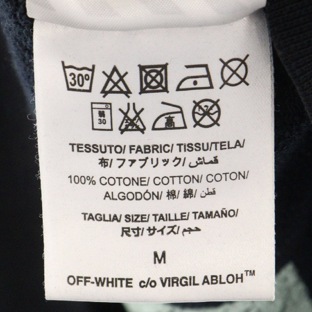 OFF-WHITE(オフホワイト) Something & Associates ロゴプリント スウェット プルオーバー パーカー ブラック OMBB034T19003049