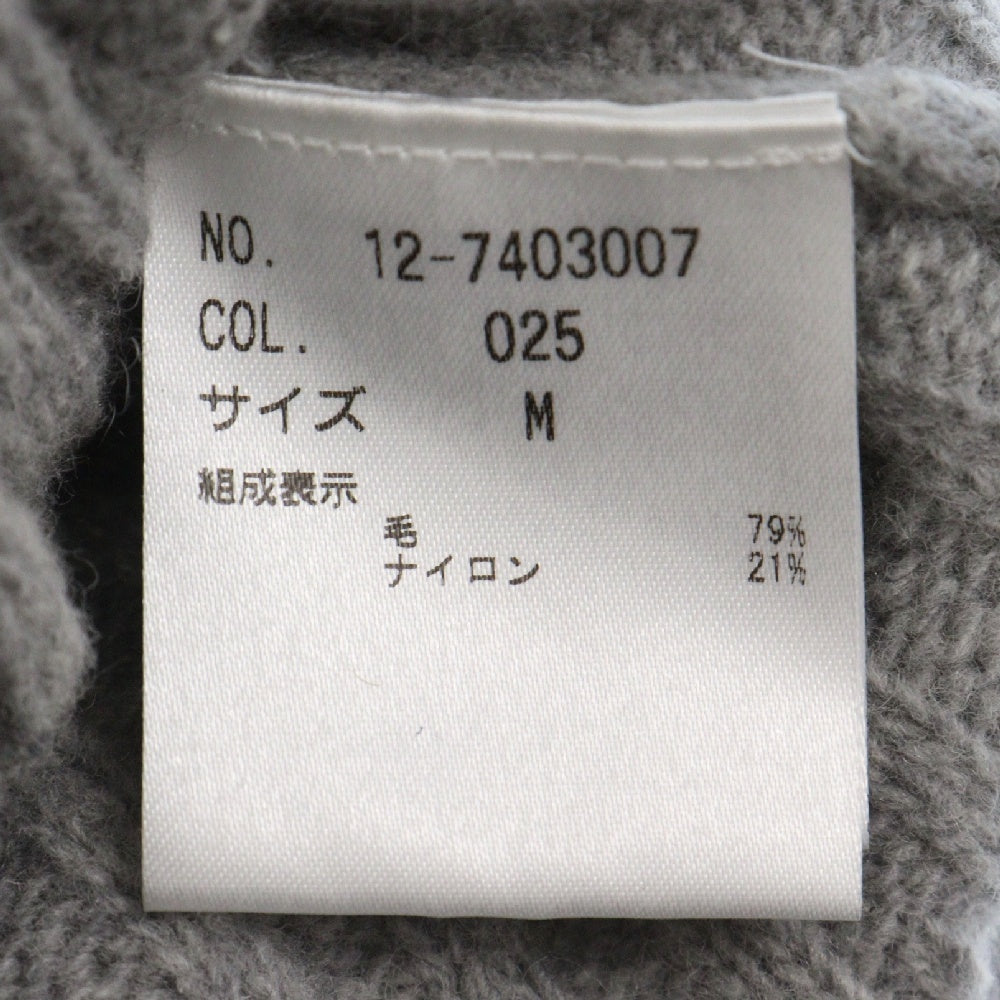 PLST(プラステ) ウール ケーブルニット ロングカーディガン グレー レディース 12-7403007