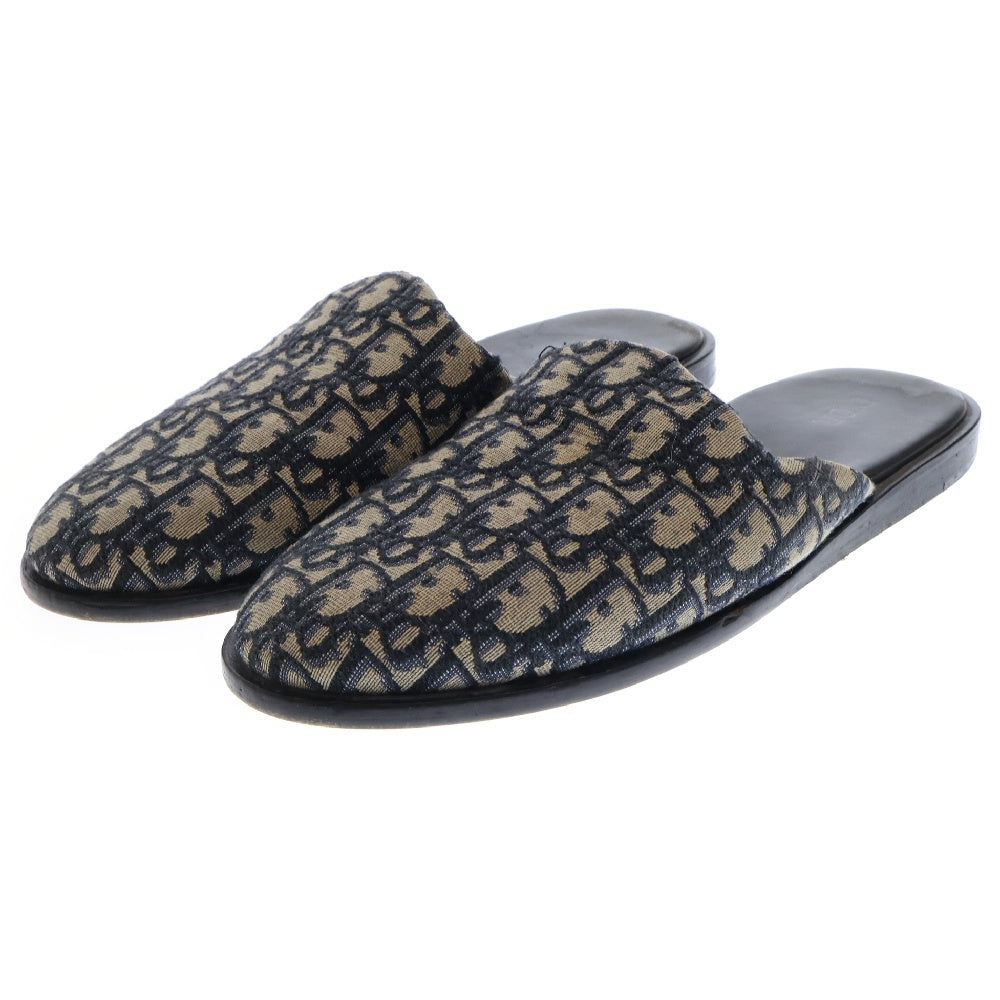 DIOR(ディオール) オブリークジャガード フラットサンダル ミュール スリッパ グレー/ブラック 3SA097ZJU96142
