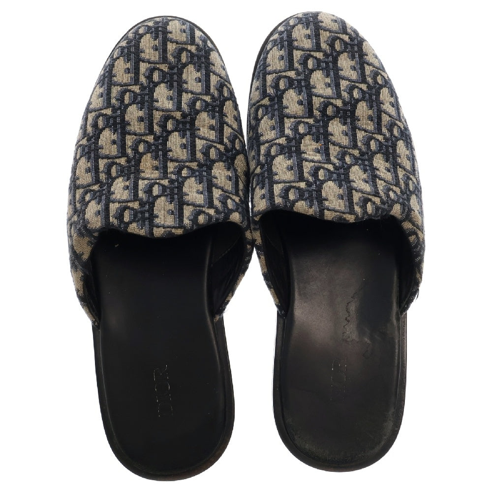 DIOR(ディオール) オブリークジャガード フラットサンダル ミュール スリッパ グレー/ブラック 3SA097ZJU96142