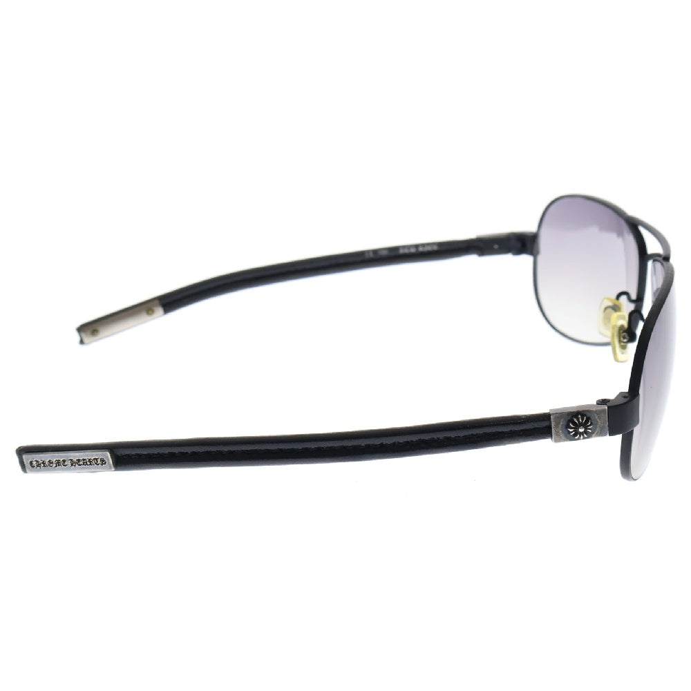 CHROME HEARTS(クロムハーツ) RED RIOT CHプラスレザーテンプル カラーレンズ ティアドロップ サングラス アイウェア 眼鏡 ブラック/シルバー