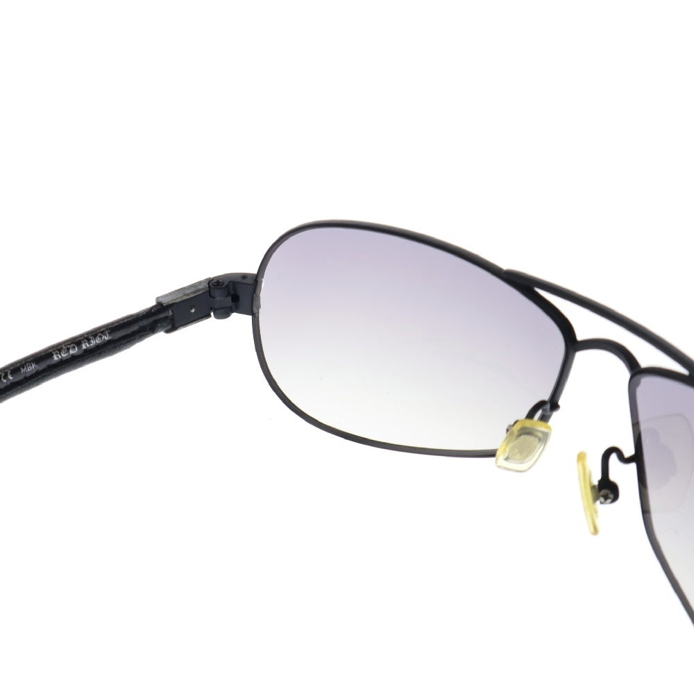 CHROME HEARTS(クロムハーツ) RED RIOT CHプラスレザーテンプル カラーレンズ ティアドロップ サングラス アイウェア 眼鏡 ブラック/シルバー