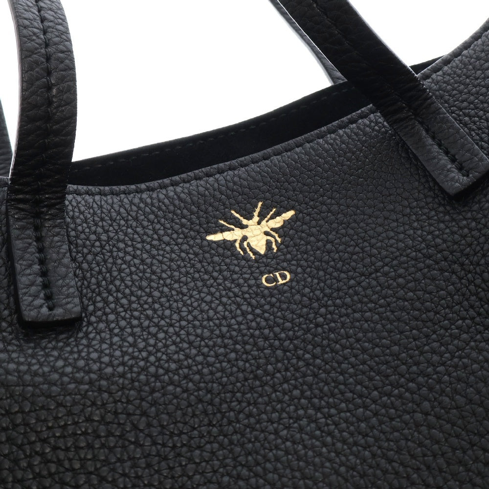 Christian Dior(クリスチャンディオール) D-BEE レザー ショルダー トートバッグ レディース ブラック