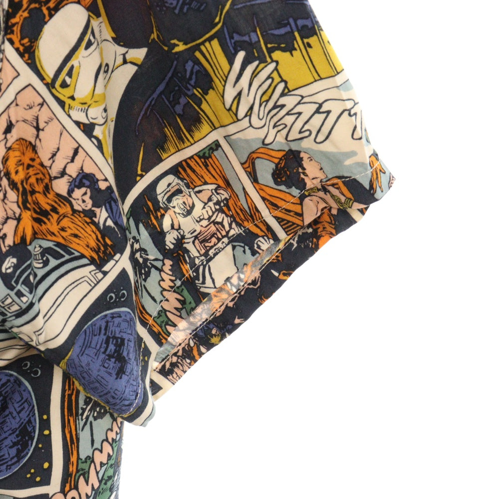 THE REAL McCOY'S(ザリアルマッコイ) ×STAR WARS S/S Rayon Shirt スターウォーズ 冒険王 総柄 レーヨン 半袖 アロハシャツ マルチ
