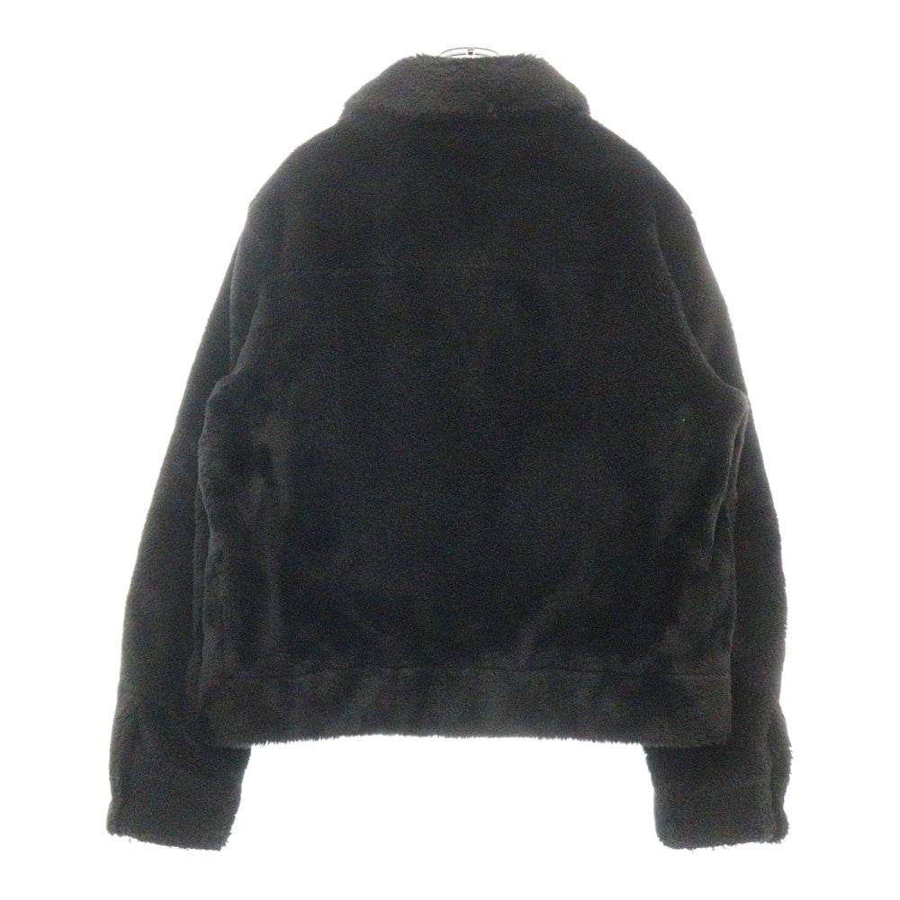 SAINT LAURENT PARIS(サンローランパリ) 23AW ANIMAL FREE FUR SHORT DENIM JACKET フェイクファーショートジャケット ブラック 713737 Y4F86