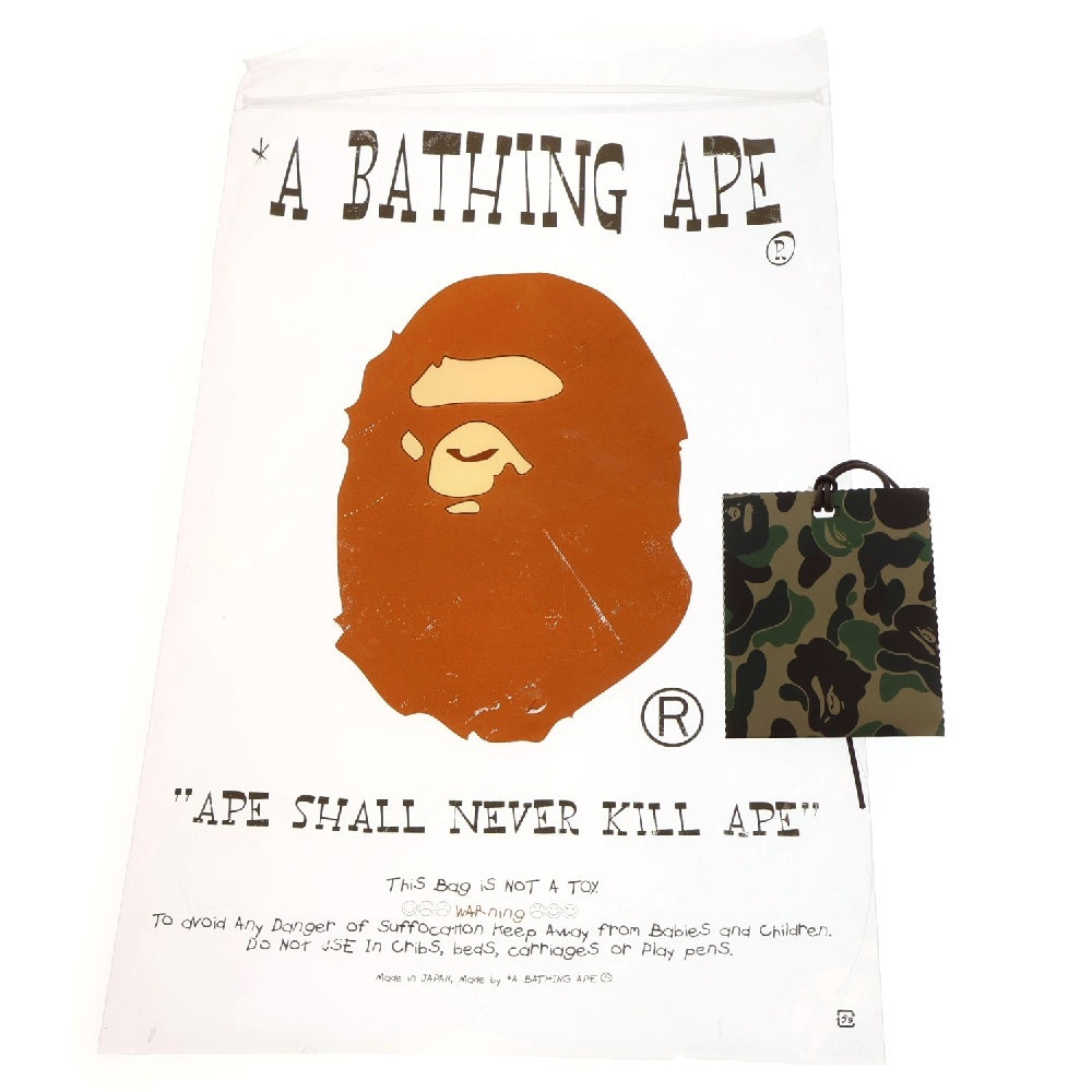 A BATHING APE(アベイシングエイプ) ロゴ入り コットンフェイスタオル ホワイト