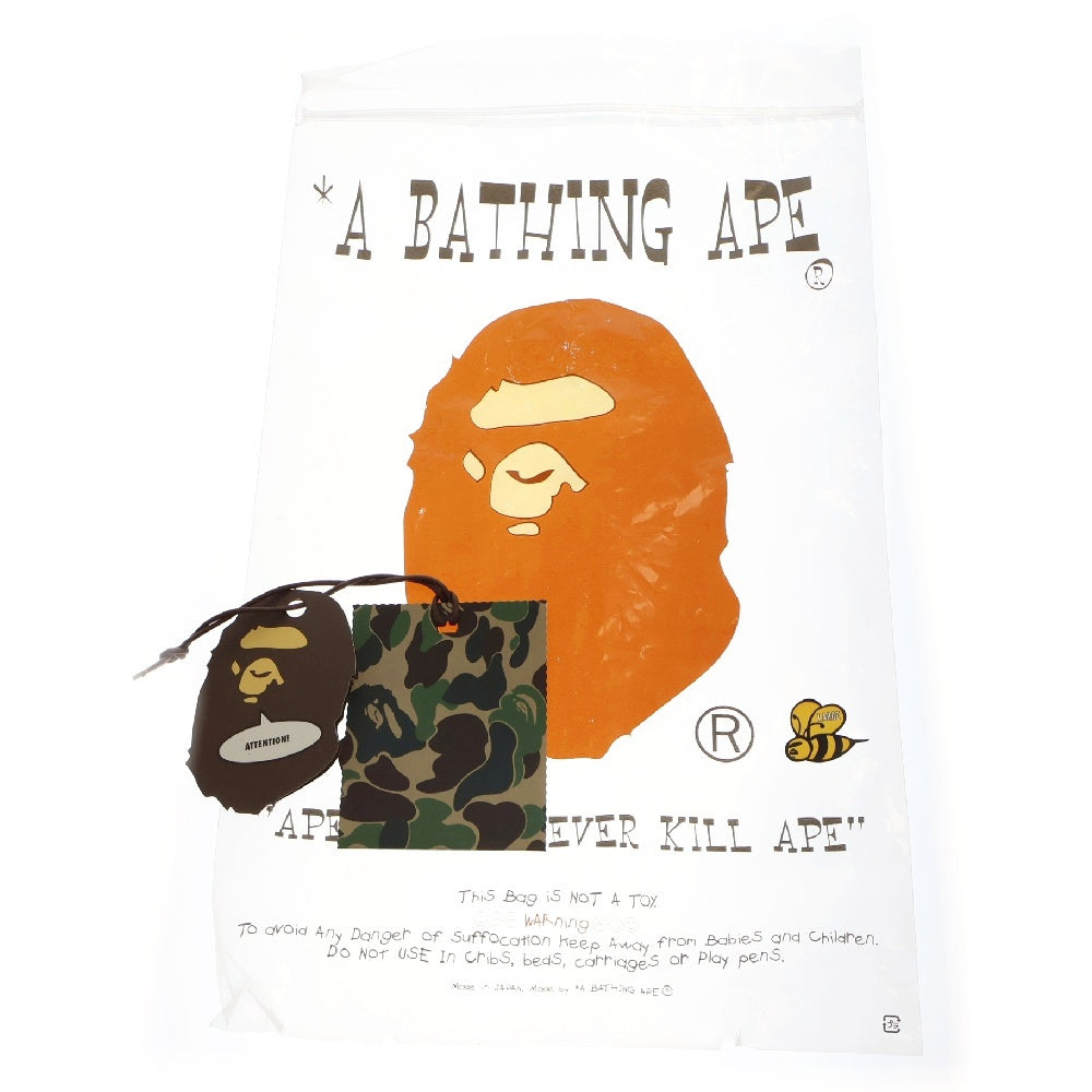 A BATHING APE(アベイシングエイプ) ロゴ刺繍 コットンソックス 靴下 グレー