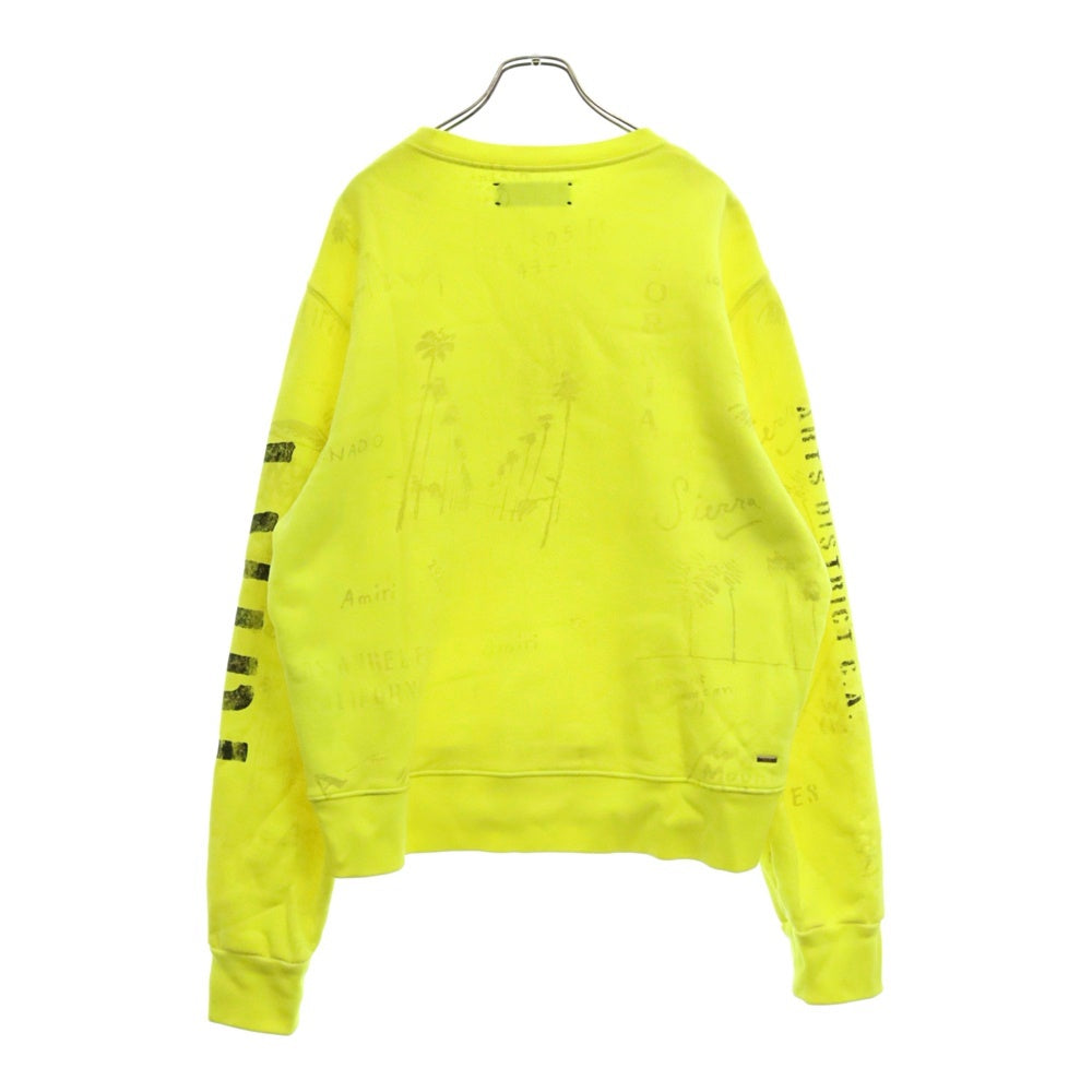 AMIRI(アミリ) スリーブロゴ クルーネック スウェットトレーナー イエロー