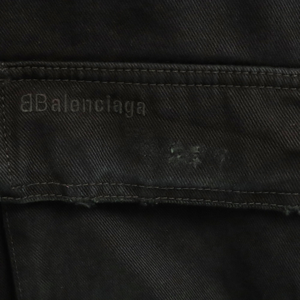 BALENCIAGA(バレンシアガ) Damage Oversized Denim Jacket ダメージ加工 オーバーサイズ デニムジャケット ブラック 783690 TNW11
