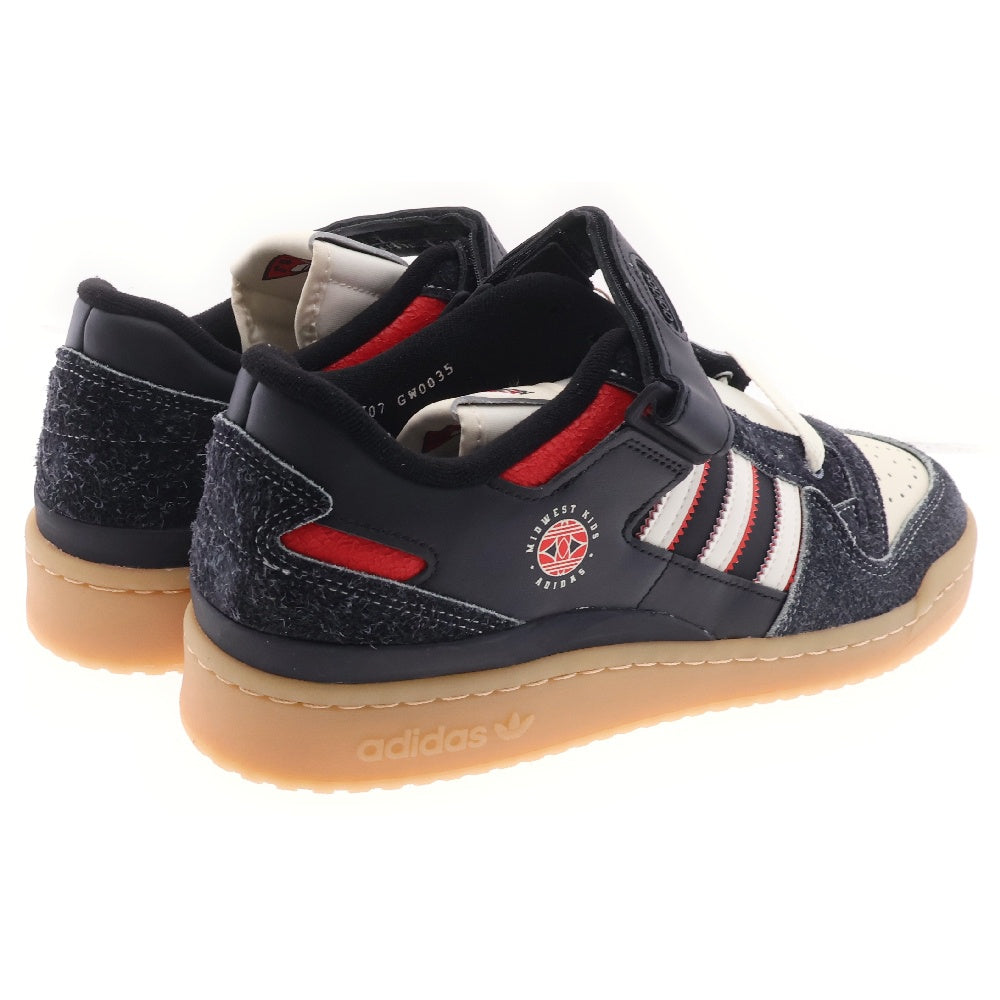 adidas(アディダス) ×MIDWEST KIDS FORUM LOW BLACK ミッドウエスト キッズ フォーラム ローカットスニーカー ブラック US10.5/28.5cm GW0035