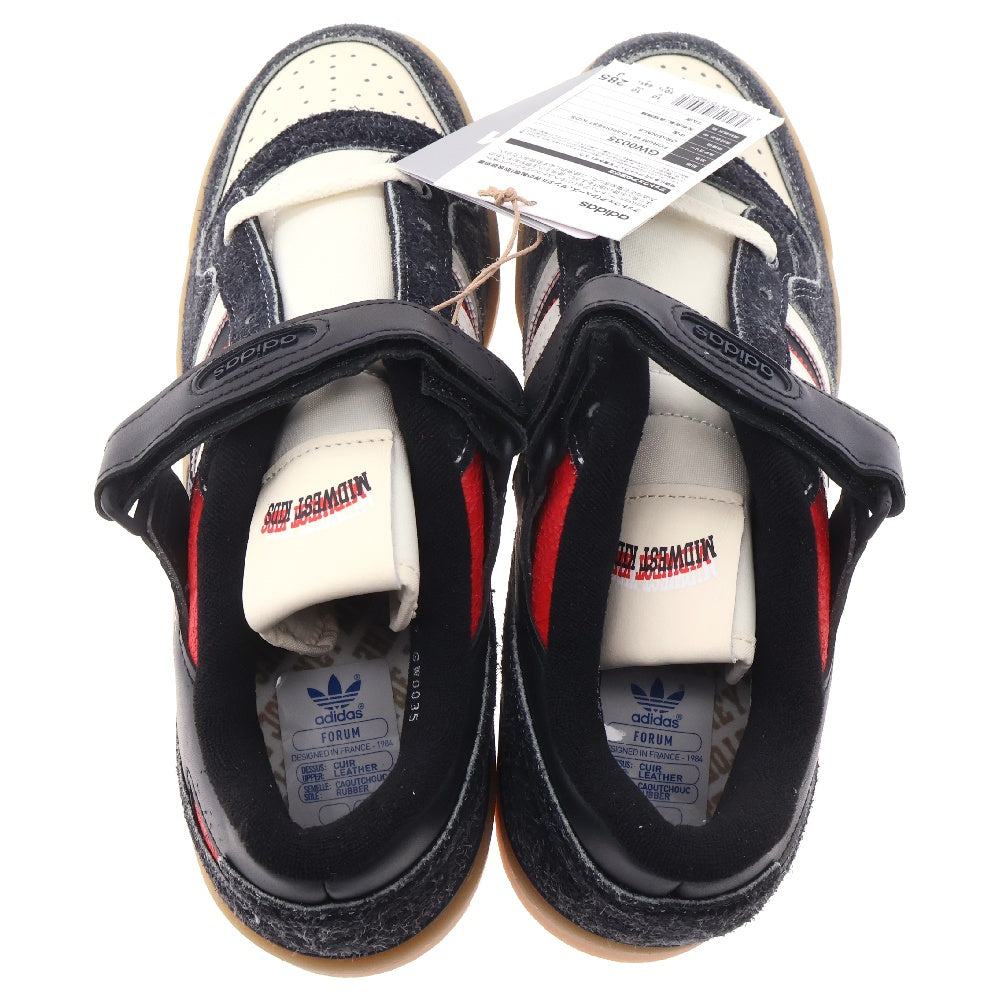 adidas(アディダス) ×MIDWEST KIDS FORUM LOW BLACK ミッドウエスト キッズ フォーラム ローカットスニーカー ブラック US10.5/28.5cm GW0035