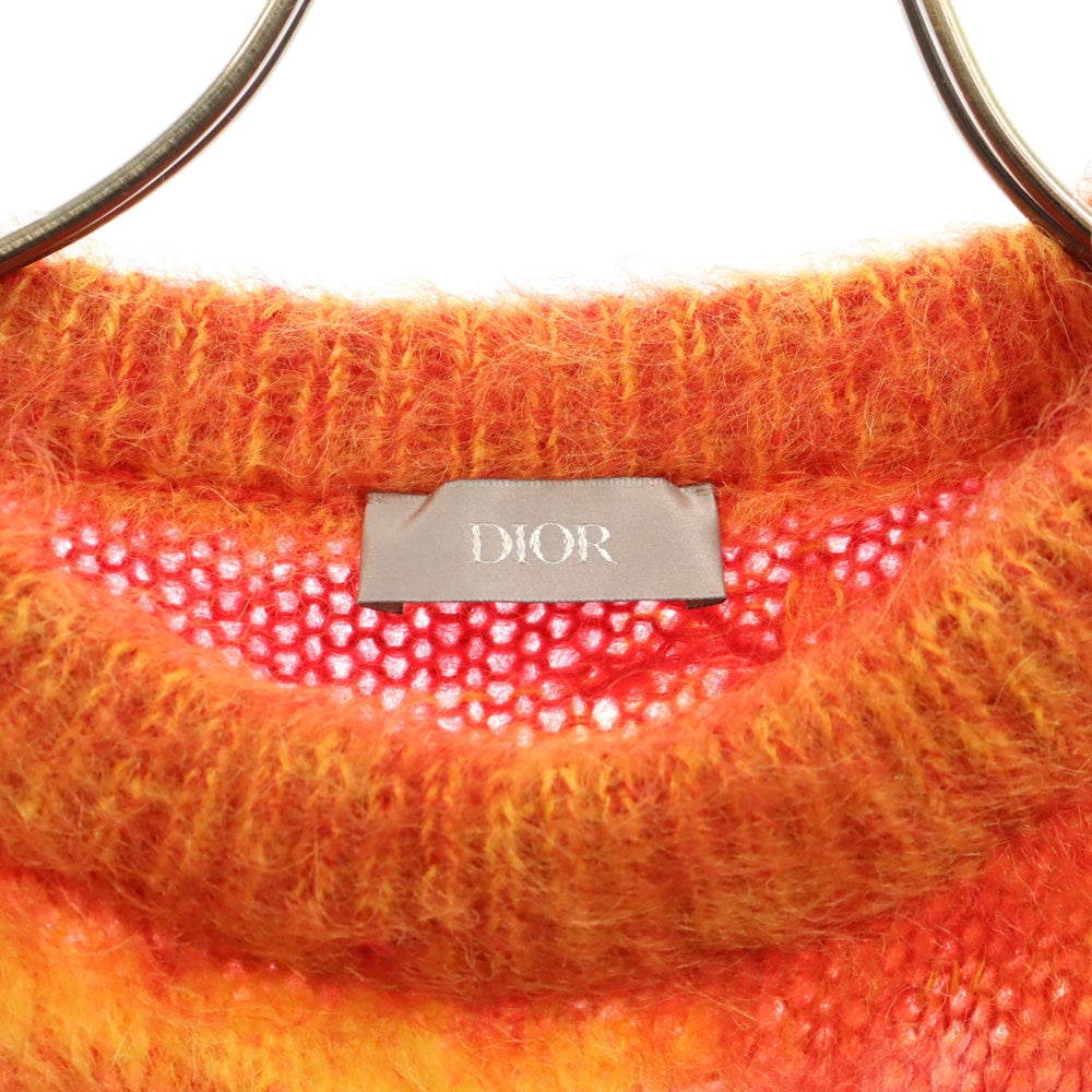 DIOR(ディオール) 21AW×PETER DOIG エアブラシライオン モヘア ニットセーター ピータードイグ レッド/オレンジ 143M645AT274