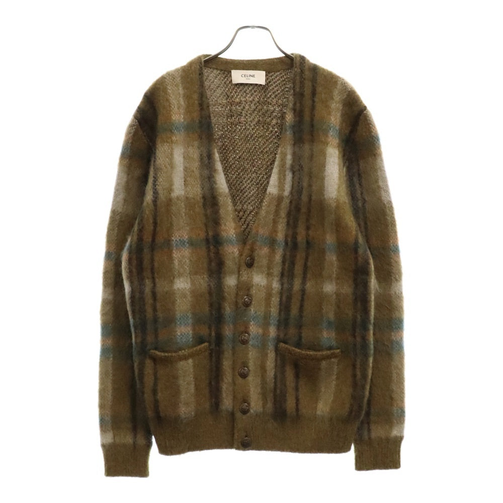 CELINE(セリーヌ) 20AW ブラッシュドモヘアカーディガン カーキ 2A32J204L