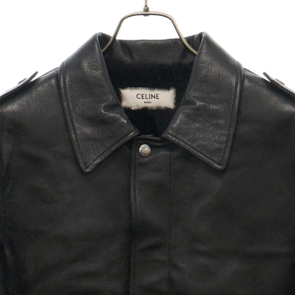 CELINE(セリーヌ) 20AW Aviator Boa jacket In Lambskin ラムスキン アビエーター ボアジャケット 2E352280D