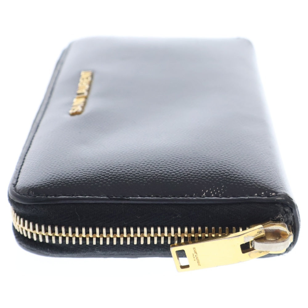 SAINT LAURENT PARIS(サンローランパリ) CLASSIC LETTERS ZIP AROUND ラウンドファスナー ウォレット 財布 ブラック