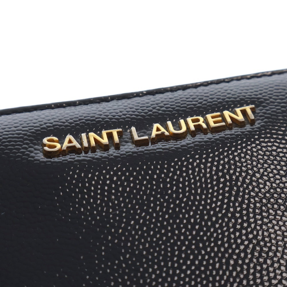 SAINT LAURENT PARIS(サンローランパリ) CLASSIC LETTERS ZIP AROUND ラウンドファスナー ウォレット 財布 ブラック