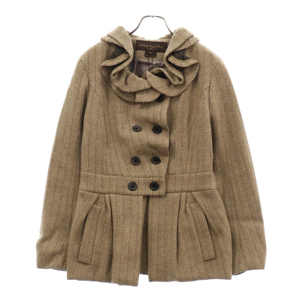 LOUIS VUITTON(ルイヴィトン) 06AW ツイード シャドーストライプ トレンチコート ベージュ レディース RW062B WJJA29WQD