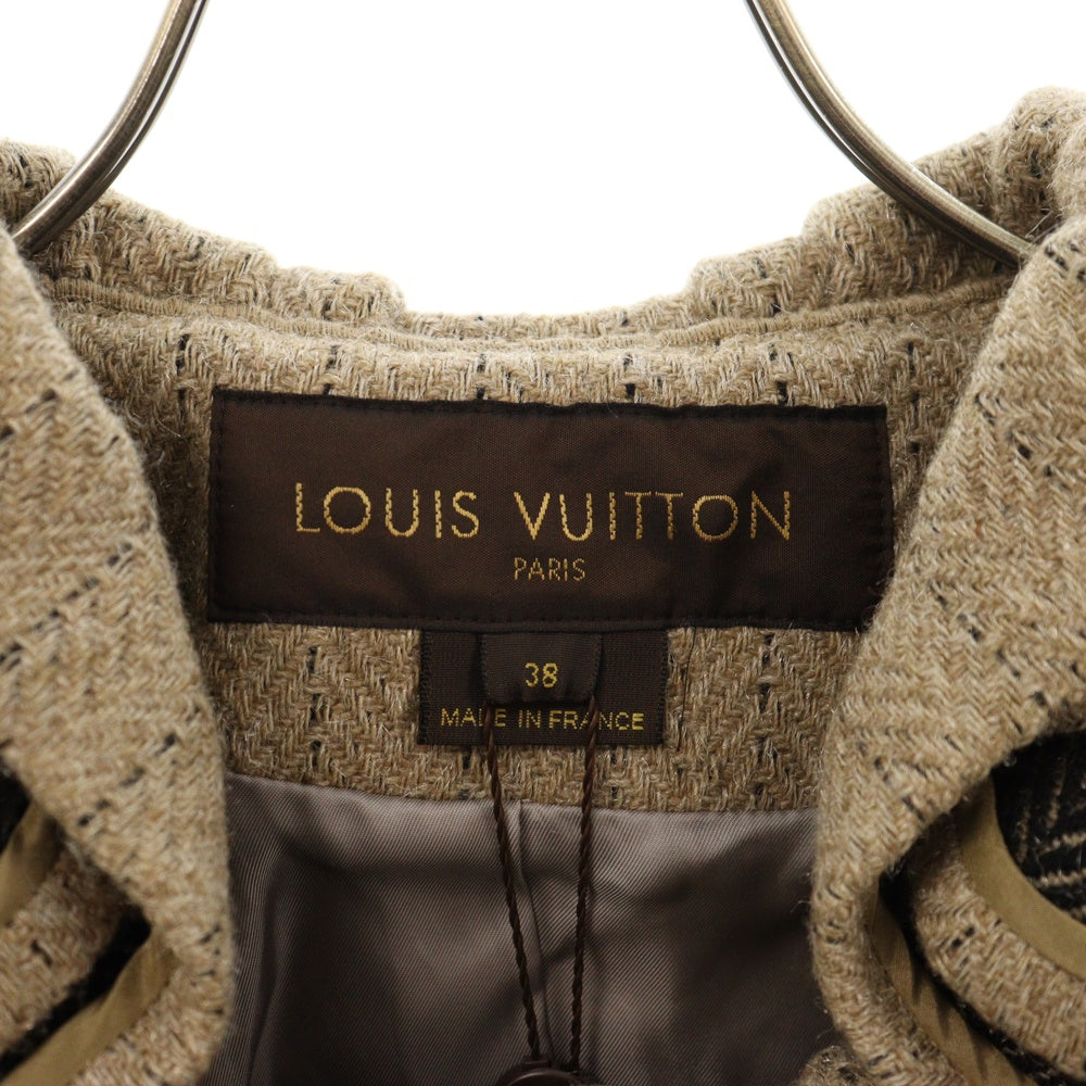 LOUIS VUITTON(ルイヴィトン) 06AW ツイード シャドーストライプ トレンチコート ベージュ レディース RW062B WJJA29WQD