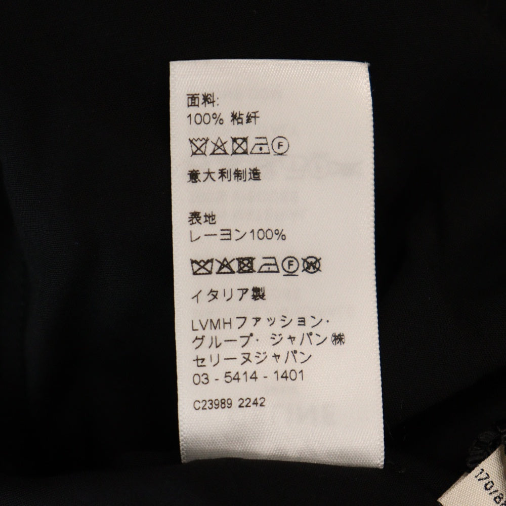 CELINE(セリーヌ) 23SS Embroidered Hawaiian Shirt in Viscose レーヨン エンブロイダリー ハワイアン 半袖シャツ ブラック 2C947852C