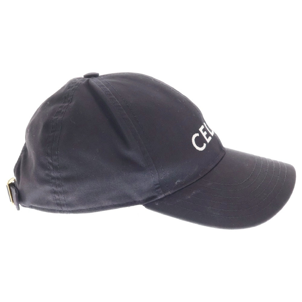 CELINE(セリーヌ) BASEBALL CAP ロゴ刺繍 ベースボールキャップ ブラック 2AUA1242N