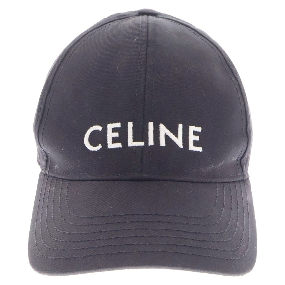 CELINE(セリーヌ) BASEBALL CAP ロゴ刺繍 ベースボールキャップ ブラック 2AUA1242N