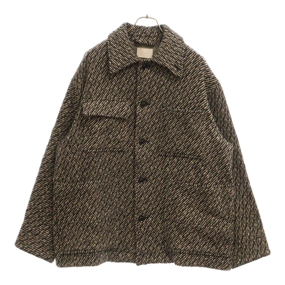 YOKE(ヨーク) 23AW WOOL NEP TWEED COVERALL JACKET ウール ネップ ツイード カバーオールジャケット ベージュ YK23FW0513B