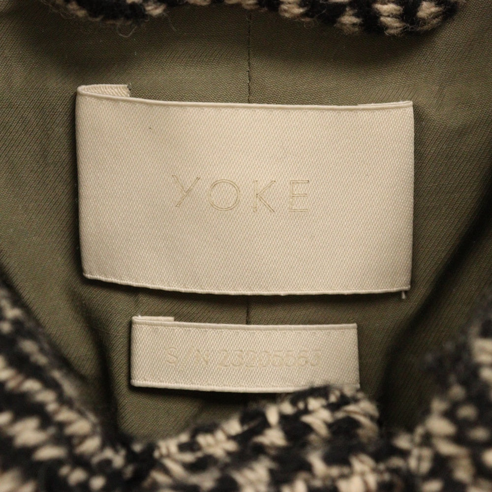 YOKE(ヨーク) 23AW WOOL NEP TWEED COVERALL JACKET ウール ネップ ツイード カバーオールジャケット ベージュ YK23FW0513B