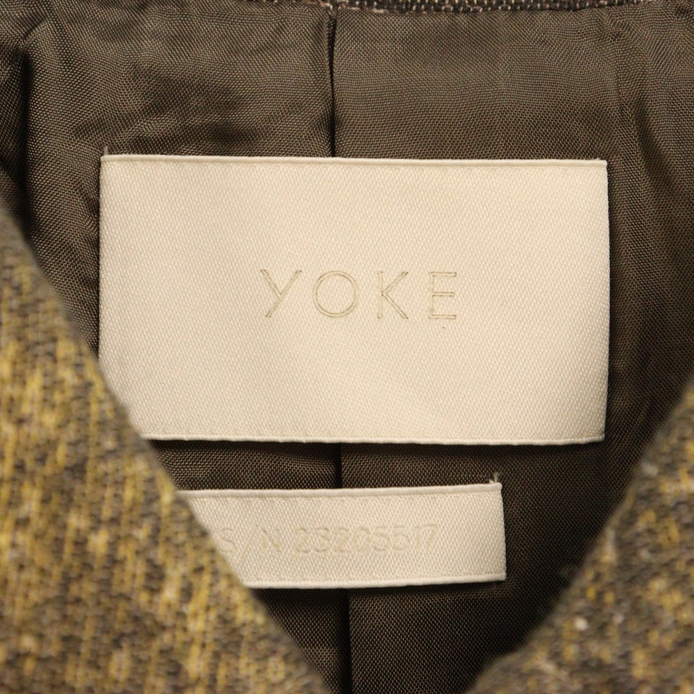 YOKE(ヨーク) 23AW JACQUARD BALMACAAN COAT ジャガード バルマカン ステンカラーコート マルチ YK23FW0524C