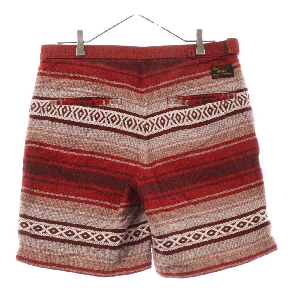 WTAPS(ダブルタップス) 15SS ネイティブ柄 コットンハーフパンツ レッド 151GWDT-PTM16