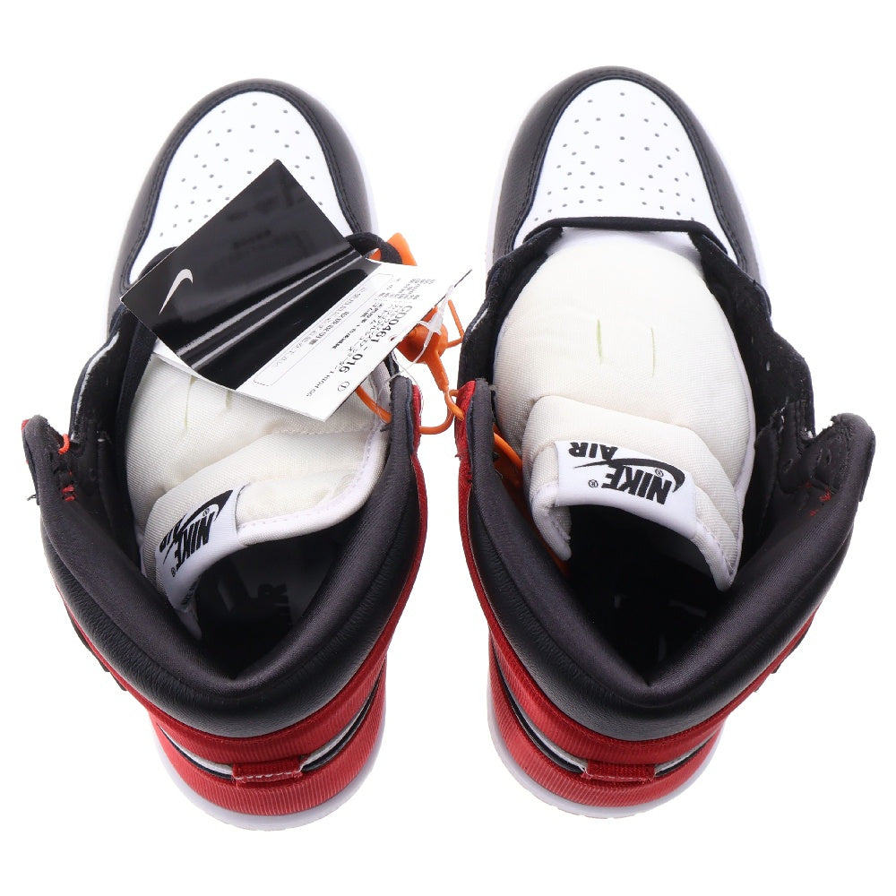 NIKE(ナイキ) WMNS AIR JORDAN 1 ウィメンズ エアジョーダン1 サテン ブラックトゥ ハイカットスニーカー ブラック/レッド US6/23cm CD0461-016
