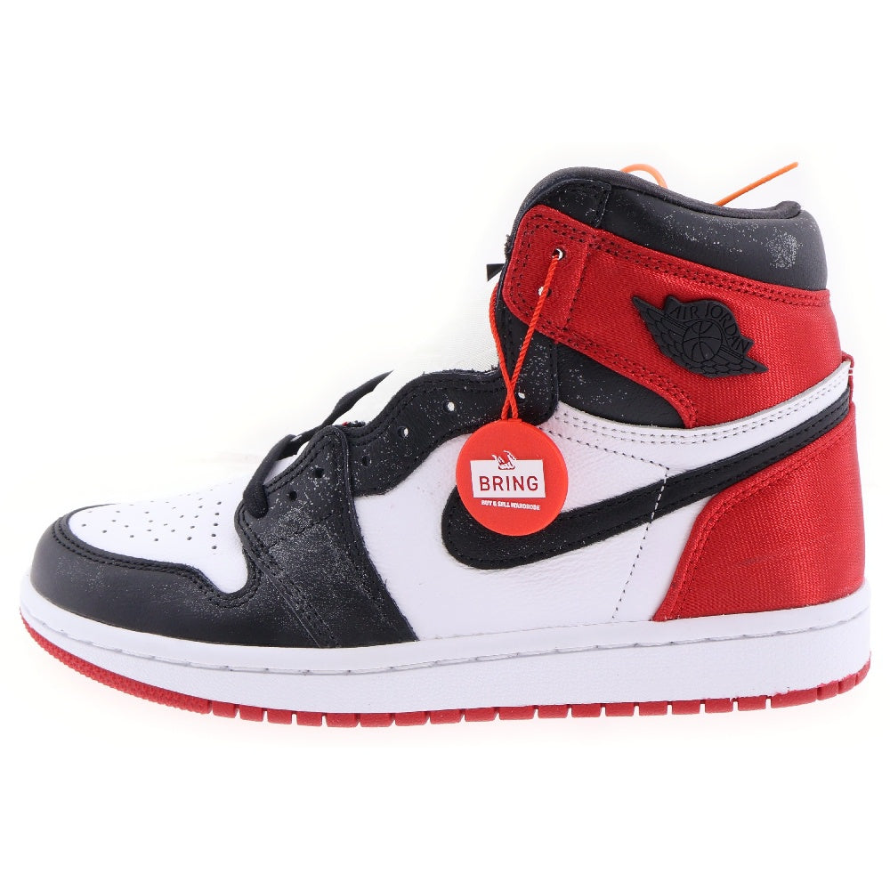 NIKE(ナイキ) AIR JORDAN 1 ウィメンズ エアジョーダン1 サテン ブラックトゥ ハイカットスニーカー US6/23cm CD0461-016