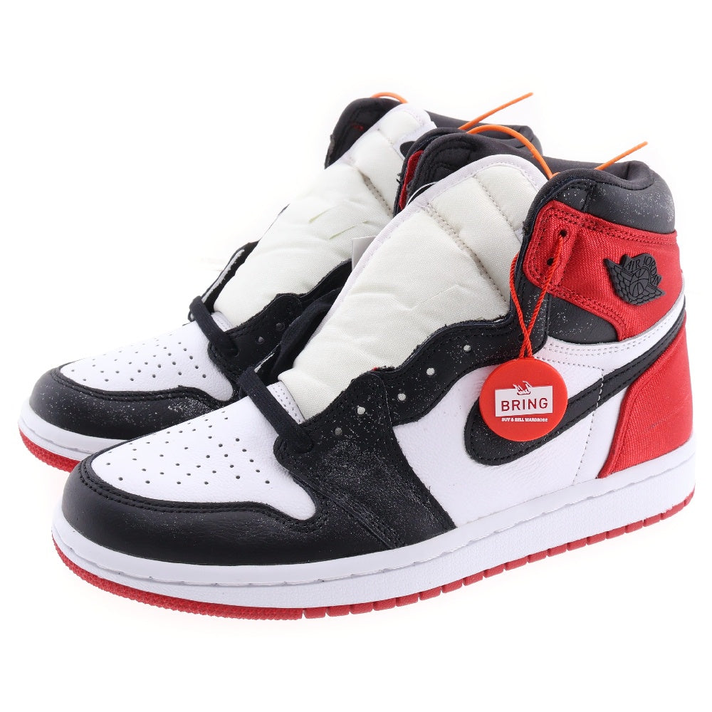 NIKE(ナイキ) AIR JORDAN 1 ウィメンズ エアジョーダン1 サテン ブラックトゥ ハイカットスニーカー US6/23cm CD0461-016