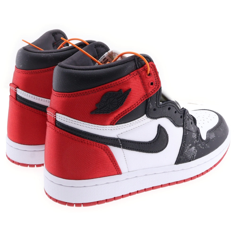 NIKE(ナイキ) AIR JORDAN 1 ウィメンズ エアジョーダン1 サテン ブラックトゥ ハイカットスニーカー US6/23cm CD0461-016