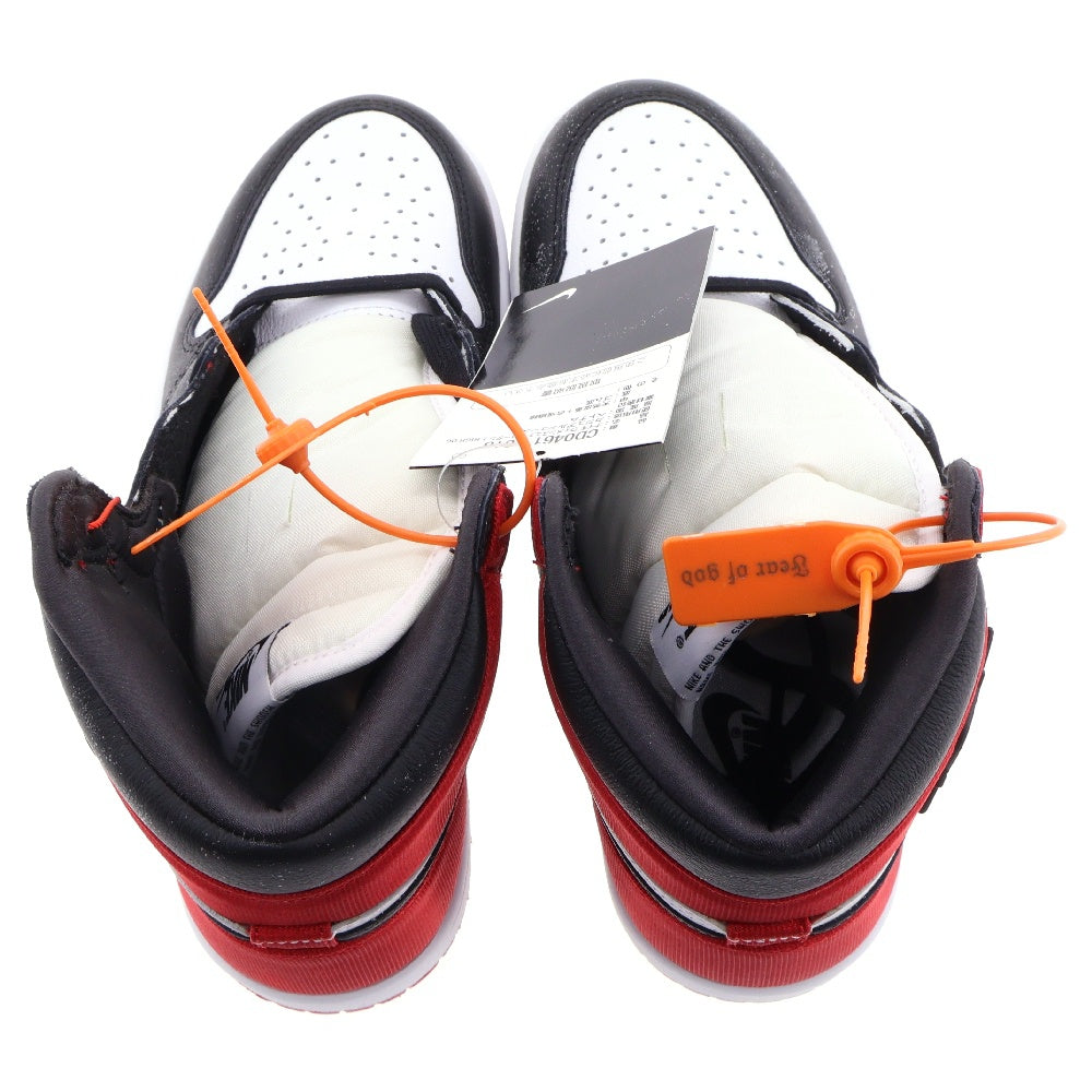 NIKE(ナイキ) AIR JORDAN 1 ウィメンズ エアジョーダン1 サテン ブラックトゥ ハイカットスニーカー US6/23cm CD0461-016