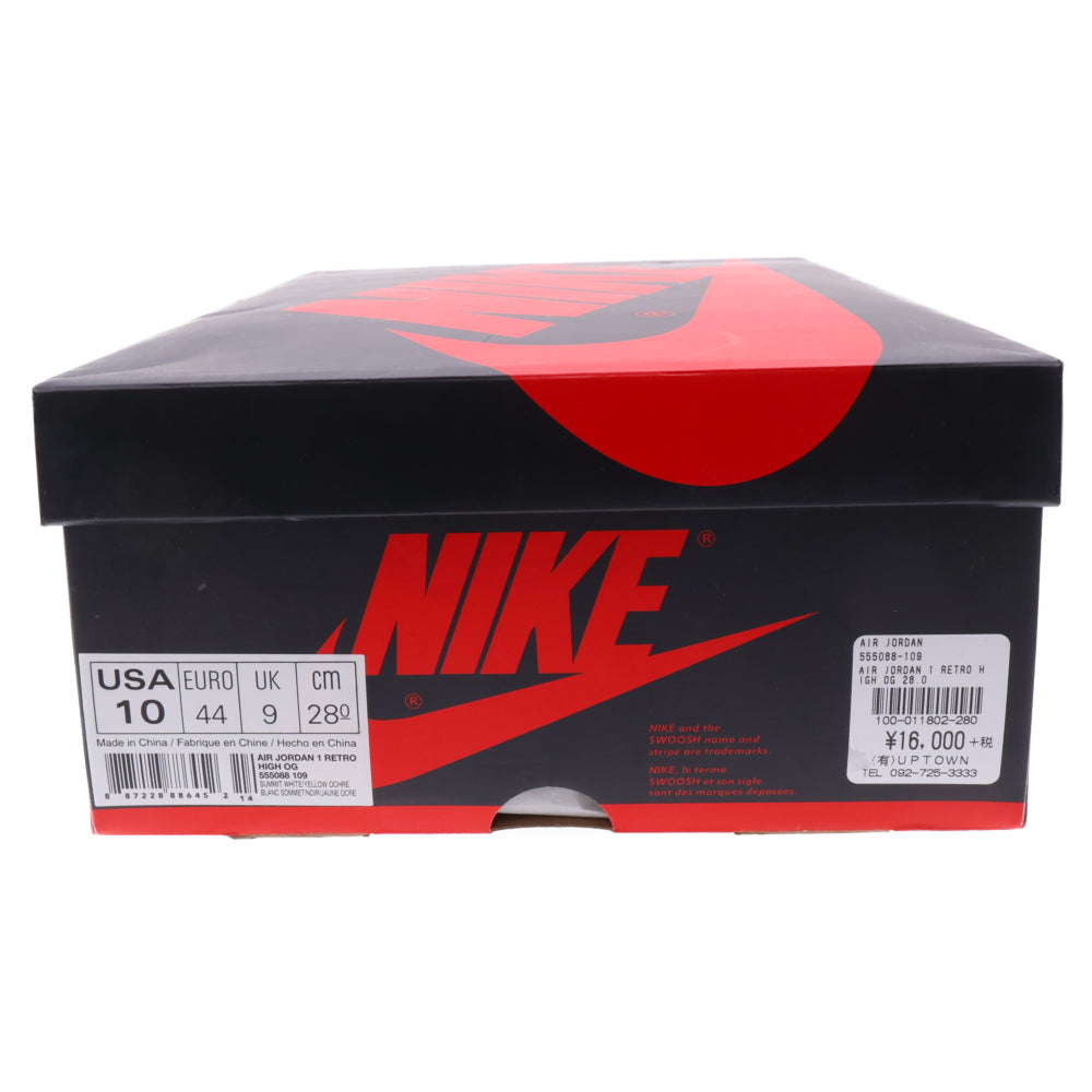 NIKE(ナイキ) AIR JORDAN 1 RETRO HIGH OG YELLOW OCHRE エアジョーダン1 ハイカットスニーカー イエローオークル 555088-109 US10/28cm