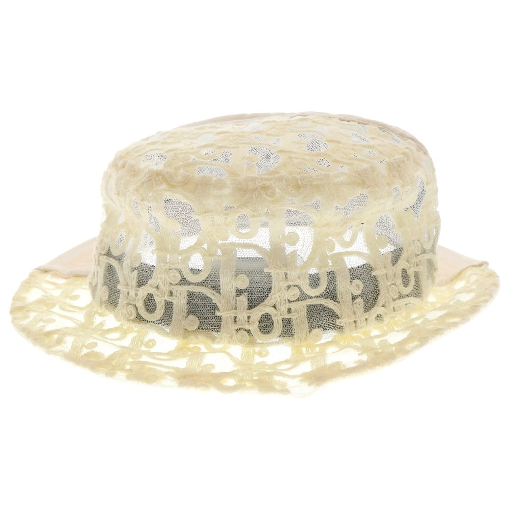 DIOR(ディオール) 22SS スプリット フィッシャーマン オブリークメッシュ バケット ハット 帽子 トロッター ホワイト 283C904A4451