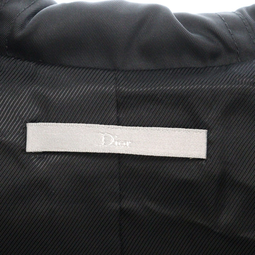 DIOR(ディオール) 18SS BEEプレートナイロンジップロングコート ブラック 733C302A3962