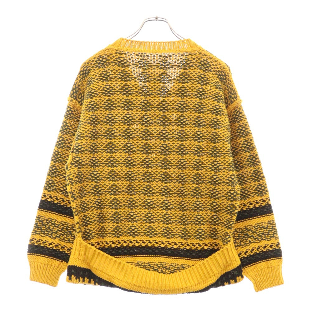 Maison Margiela 1(メゾンマルジェラ) 22SS オーバサイズ リバースニットセーター イエロー S51GP0241