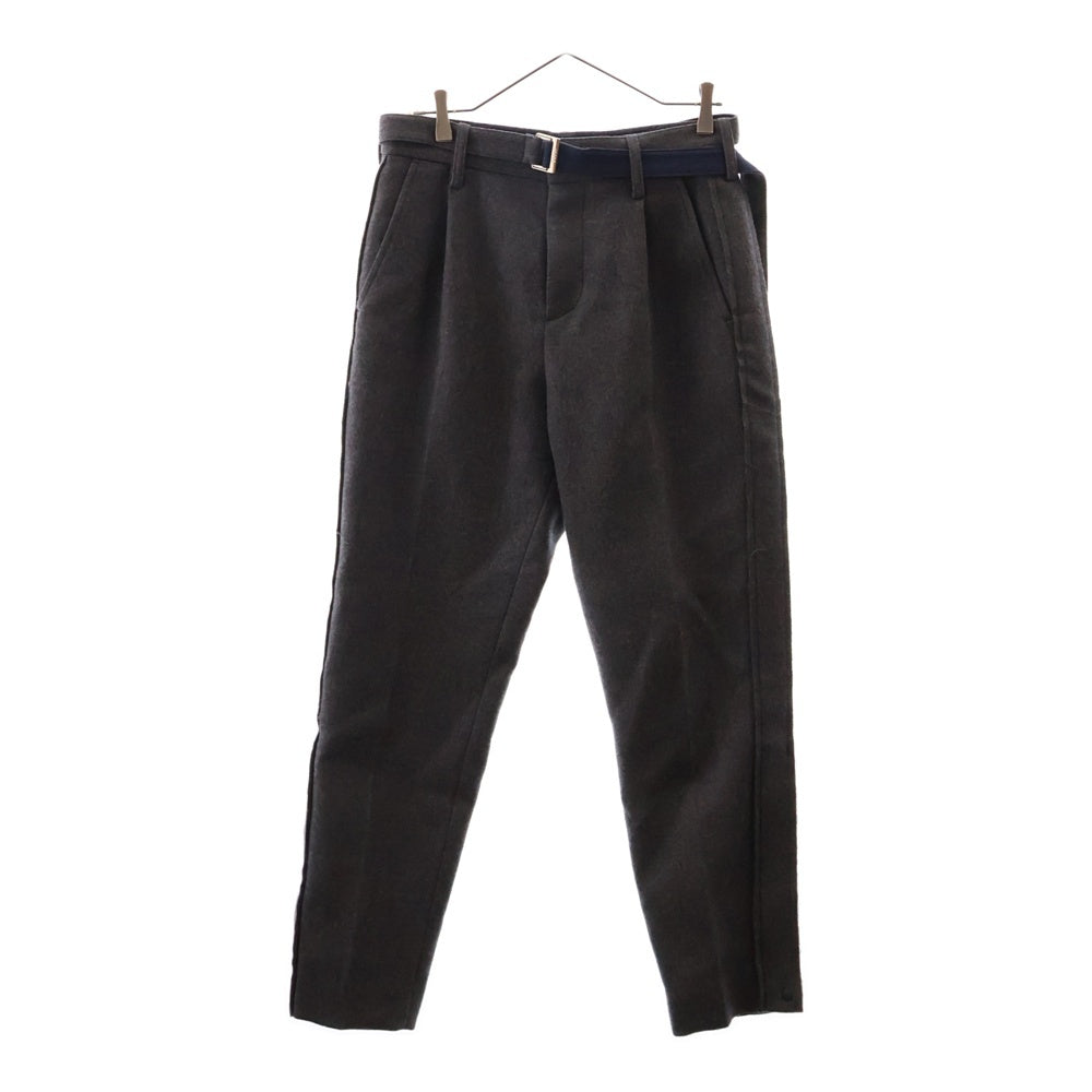 Sacai(サカイ) 22AW Wool Melton Pants ウール メルトン ロングパンツ グレー 22-02886M