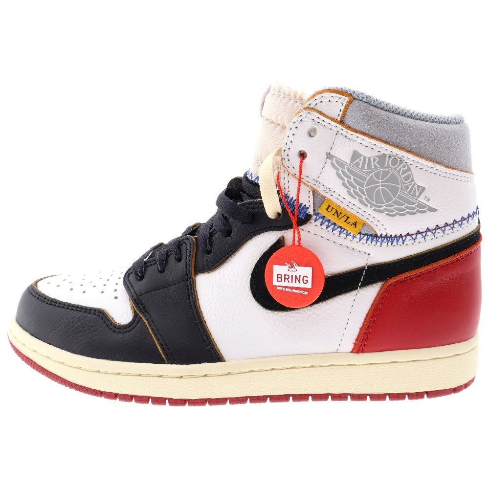 NIKE(ナイキ) ×UNION AIR JORDAN 1 RETRO HI NRG BV1300-106 ユニオン エアジョーダン1 ハイカットスニーカー ブラック/レッド/ホワイト US7.5/25.5cm