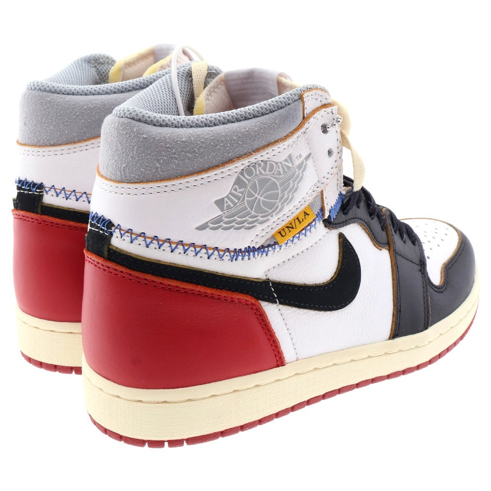 NIKE(ナイキ) ×UNION AIR JORDAN 1 RETRO HI NRG BV1300-106 ユニオン エアジョーダン1 ハイカットスニーカー ブラック/レッド/ホワイト US7.5/25.5cm