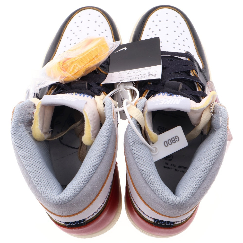 NIKE(ナイキ) ×UNION AIR JORDAN 1 RETRO HI NRG BV1300-106 ユニオン エアジョーダン1 ハイカットスニーカー ブラック/レッド/ホワイト US7.5/25.5cm