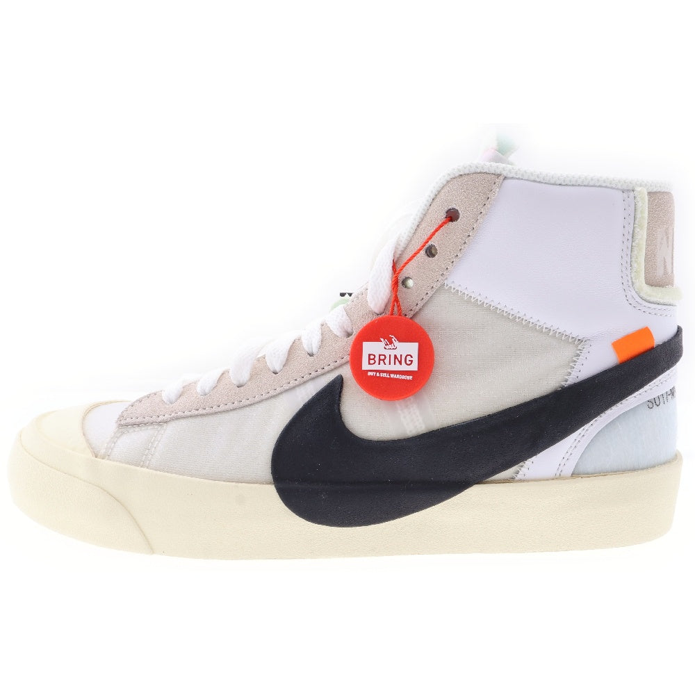 NIKE(ナイキ) ×OFF-WHITE The 10 BLAZER MID オフホワイト ブレザー ハイカットスニーカー ホワイト レディース US6.5/24.5cm AA3832-100