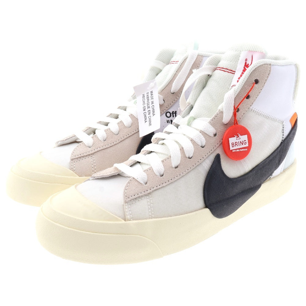 NIKE(ナイキ) ×OFF-WHITE The 10 BLAZER MID オフホワイト ブレザー ハイカットスニーカー ホワイト レディース US6.5/24.5cm AA3832-100