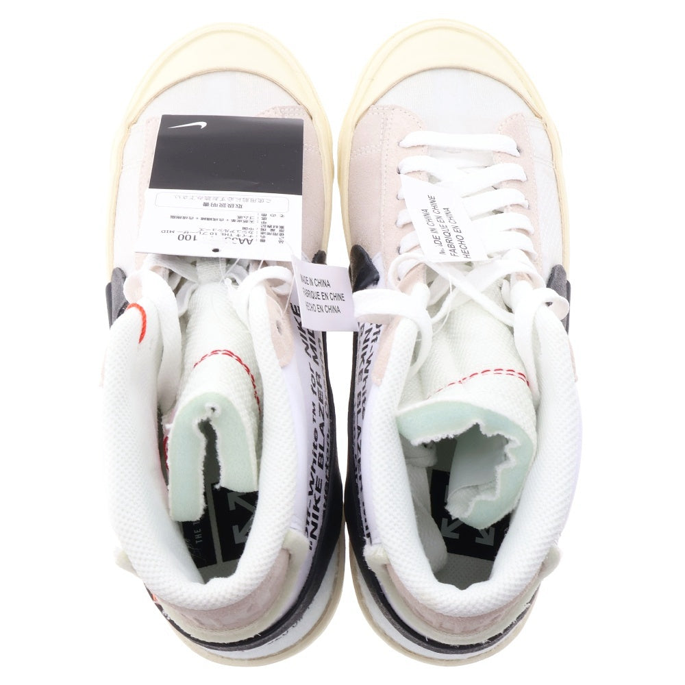 NIKE(ナイキ) ×OFF-WHITE The 10 BLAZER MID オフホワイト ブレザー ハイカットスニーカー ホワイト レディース US6.5/24.5cm AA3832-100