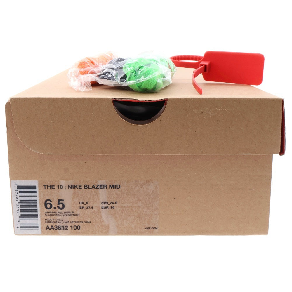 NIKE(ナイキ) ×OFF-WHITE The 10 BLAZER MID オフホワイト ブレザー ハイカットスニーカー ホワイト レディース US6.5/24.5cm AA3832-100