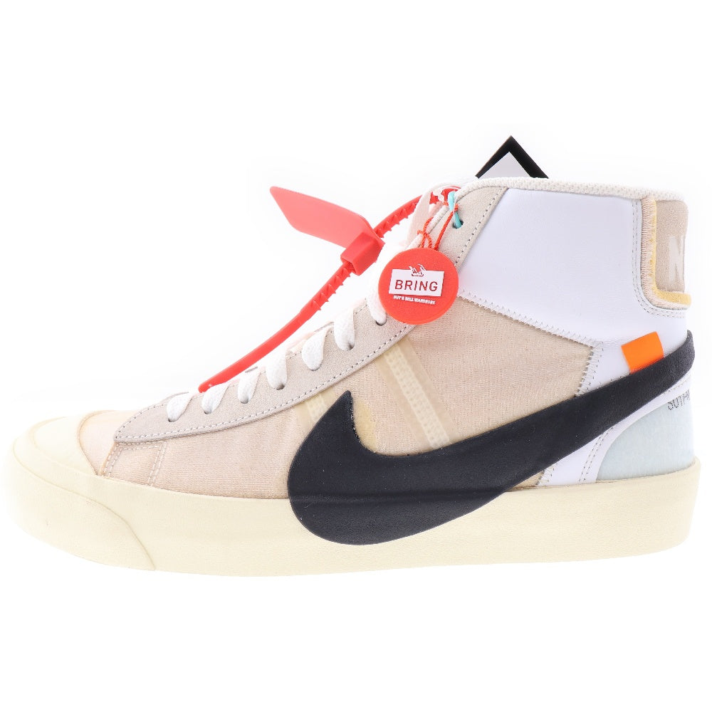 NIKE(ナイキ) ×OFF-WHITE The 10 BLAZER MID オフホワイト ブレザー ハイカットスニーカー ホワイト US9.5/27.5cm AA3832-100