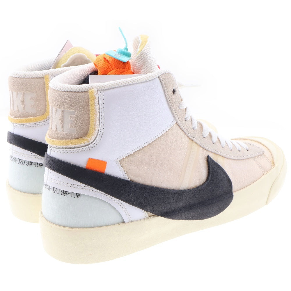 NIKE(ナイキ) ×OFF-WHITE The 10 BLAZER MID オフホワイト ブレザー ハイカットスニーカー ホワイト US9.5/27.5cm AA3832-100